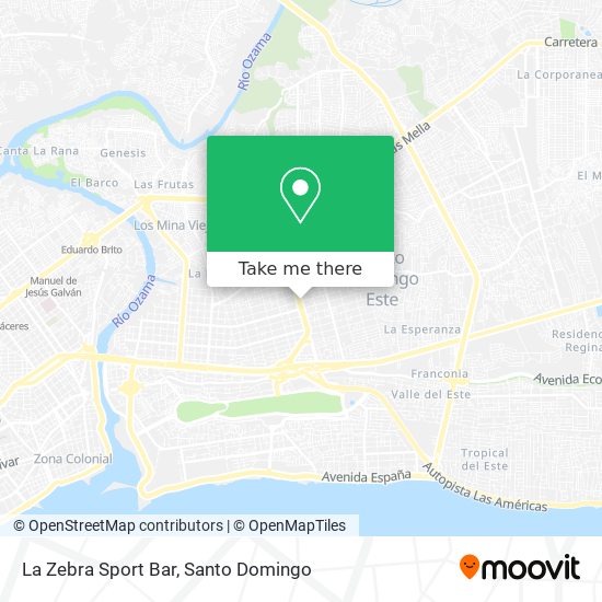 La Zebra Sport Bar map