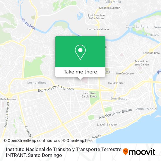 Instituto Nacional de Tránsito y Transporte Terrestre INTRANT map