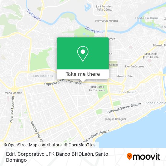 Edif. Corporativo JFK Banco BHDLeón map