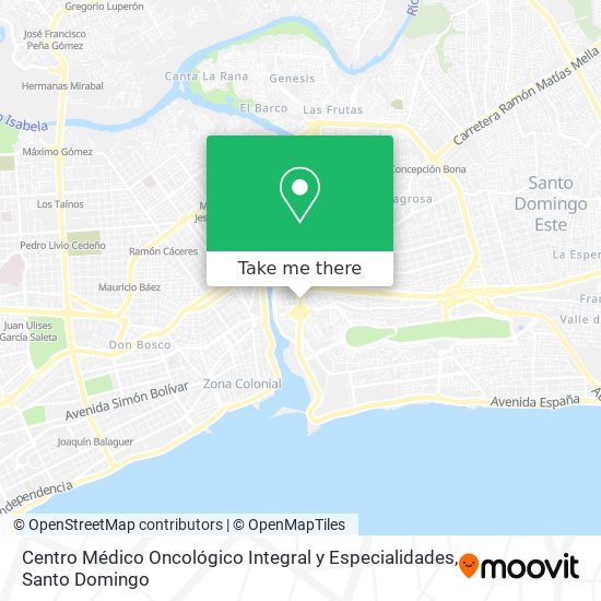 Mapa de Centro Médico Oncológico Integral y Especialidades