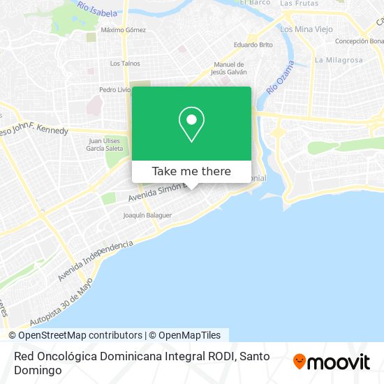 Red Oncológica Dominicana Integral RODI map