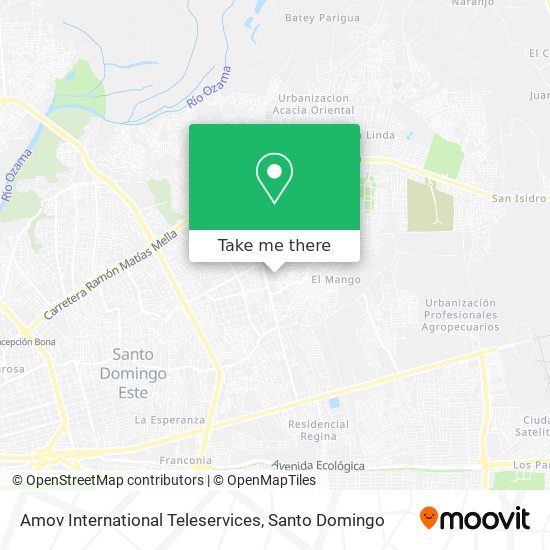 Amov International Teleservices map