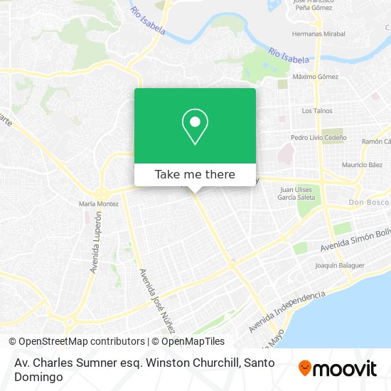 Av. Charles Sumner esq. Winston Churchill map