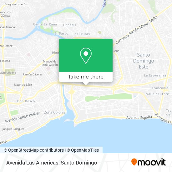 Avenida Las Americas map