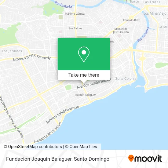 Mapa de Fundación Joaquín Balaguer