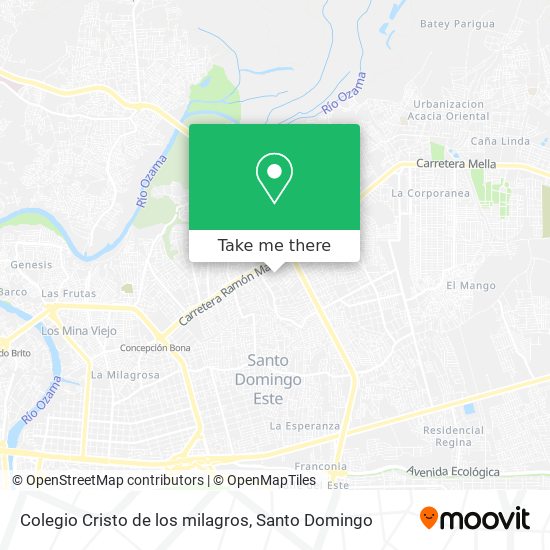 Colegio Cristo de los milagros map