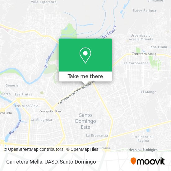 Carretera Mella, UASD map