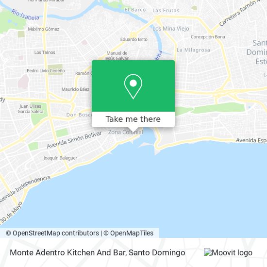 Mapa de Monte Adentro Kitchen And Bar