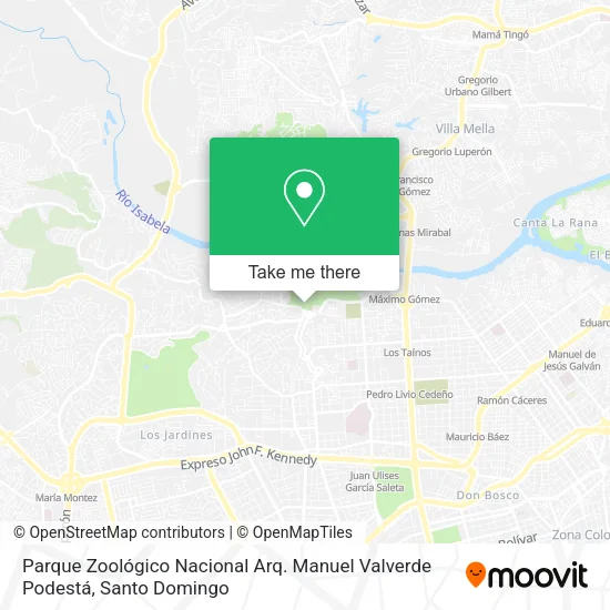 Mapa de Parque Zoológico Nacional Arq. Manuel Valverde Podestá