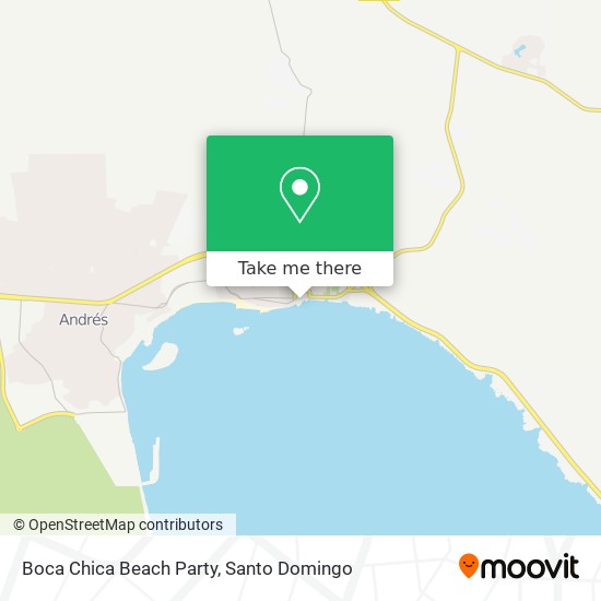 Boca Chica Beach Party map