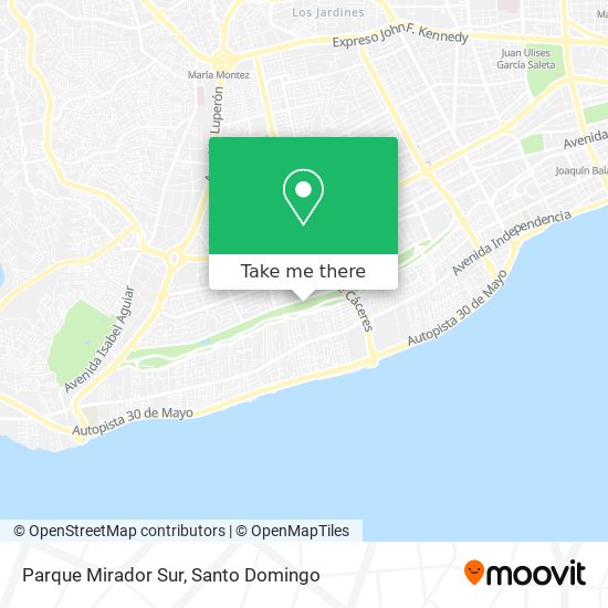 Parque Mirador Sur map