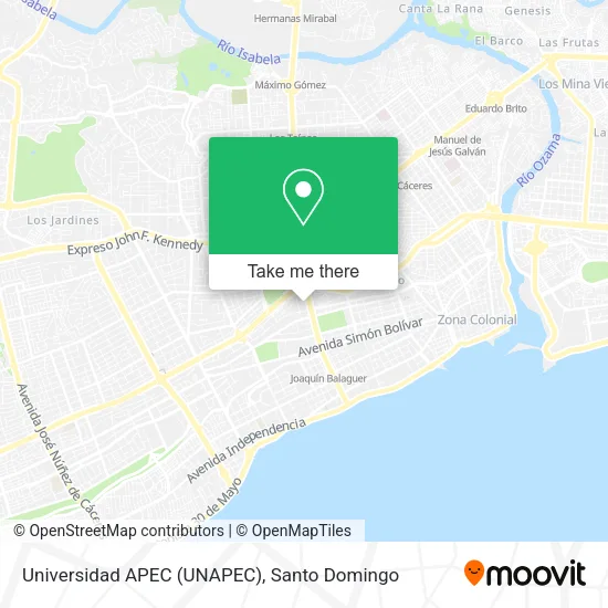 Mapa de Universidad APEC (UNAPEC)
