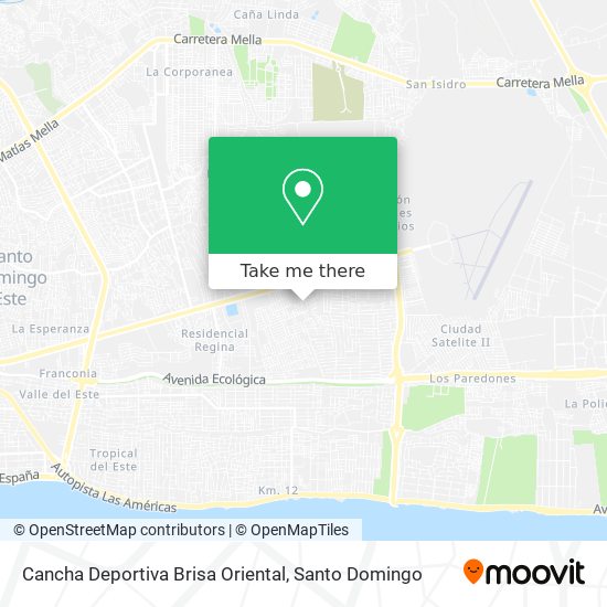 Cancha Deportiva Brisa Oriental map
