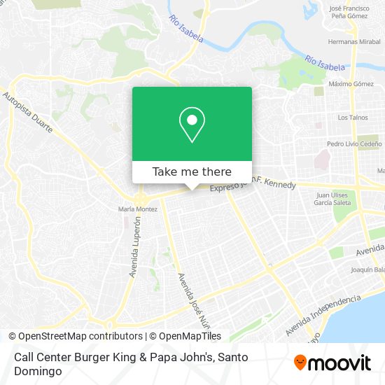 Call Center Burger King & Papa John's map