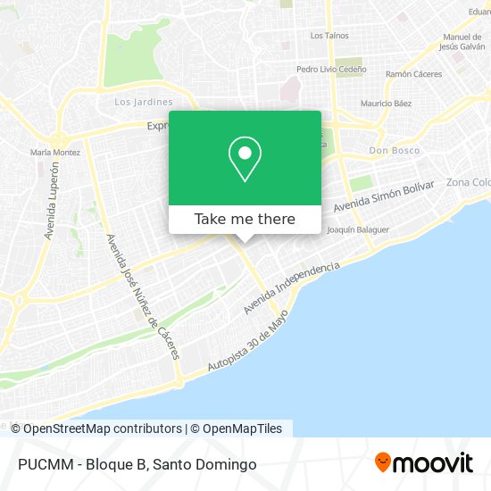 PUCMM - Bloque B map