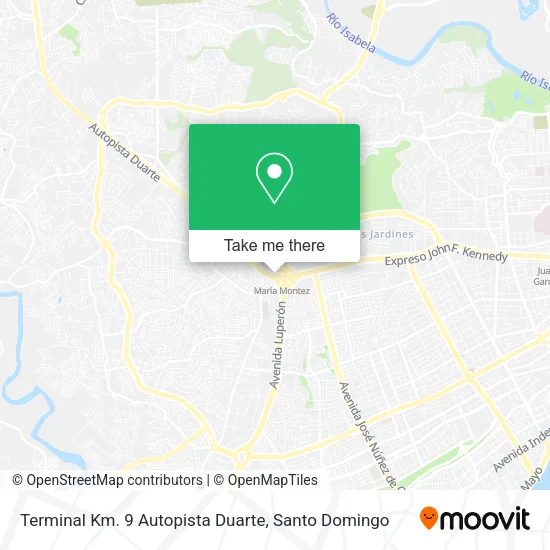 Mapa de Terminal Km. 9 Autopista Duarte