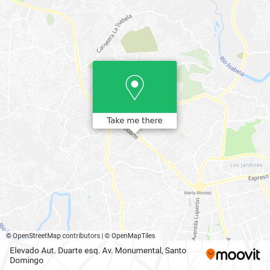 Elevado Aut. Duarte esq. Av. Monumental map