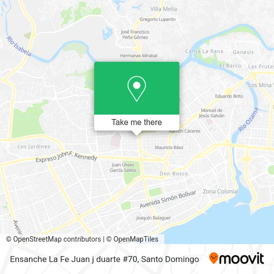 Mapa de Ensanche La Fe Juan j duarte #70