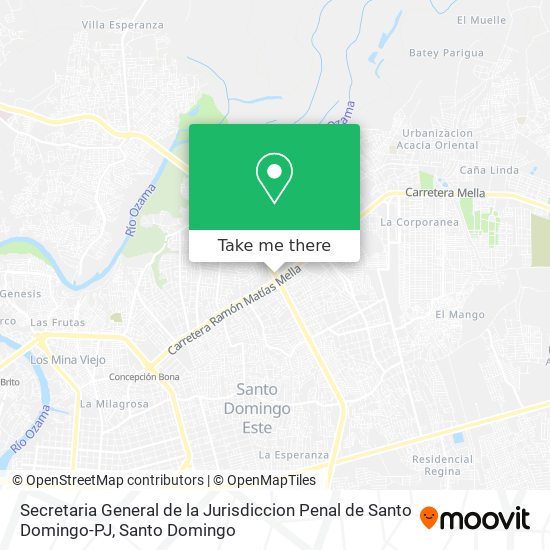 Secretaria General de la Jurisdiccion Penal de Santo Domingo-PJ map