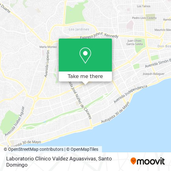 Laboratorio Clínico Valdez Aguasvivas map