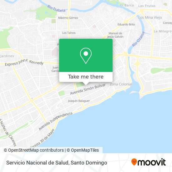 Servicio Nacional de Salud map
