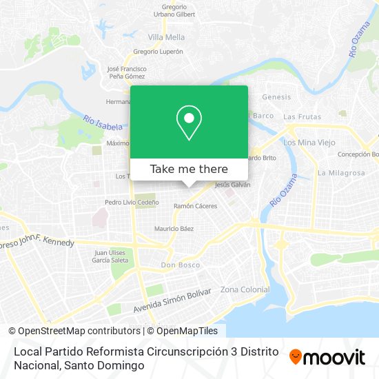Local Partido Reformista Circunscripción 3 Distrito Nacional map