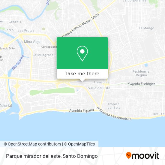 Mapa de Parque mirador del este