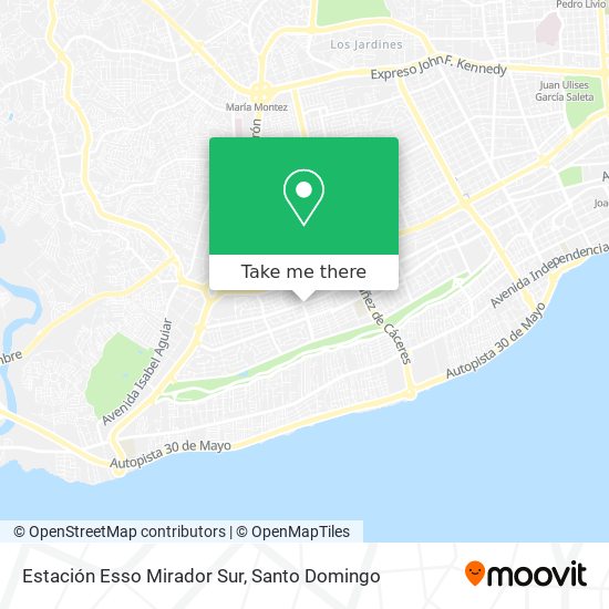 Estación Esso Mirador Sur map