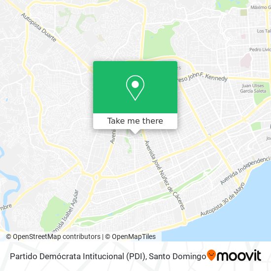 Partido Demócrata Intitucional (PDI) map