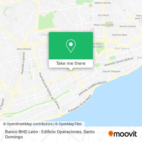 Banco BHD León - Edificio Operaciones map