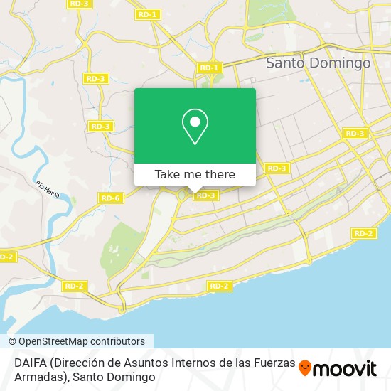 DAIFA (Dirección de Asuntos Internos de las Fuerzas Armadas) map