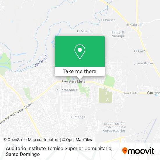Auditorio Instituto Térnico Superior Comunitario map