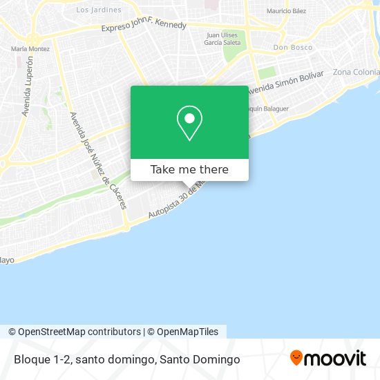 Mapa de Bloque 1-2, santo domingo