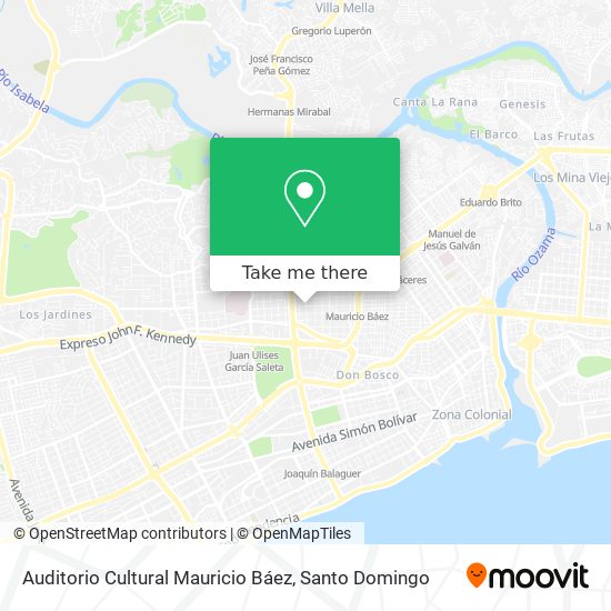 Mapa de Auditorio Cultural Mauricio Báez