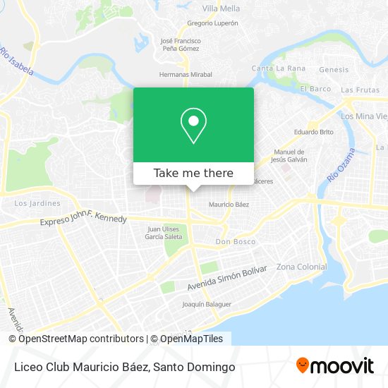 Liceo Club Mauricio Báez map
