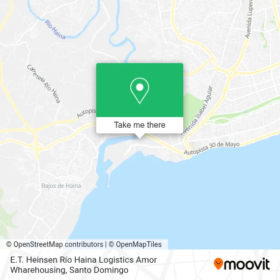 E.T. Heinsen Río Haina Logistics Amor Wharehousing map