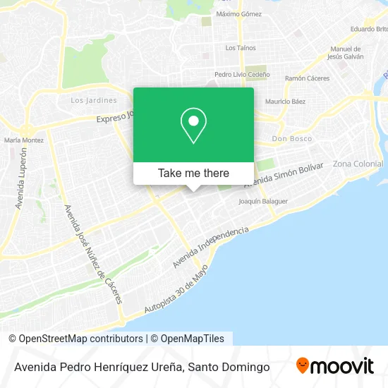 Mapa de Avenida Pedro Henríquez Ureña