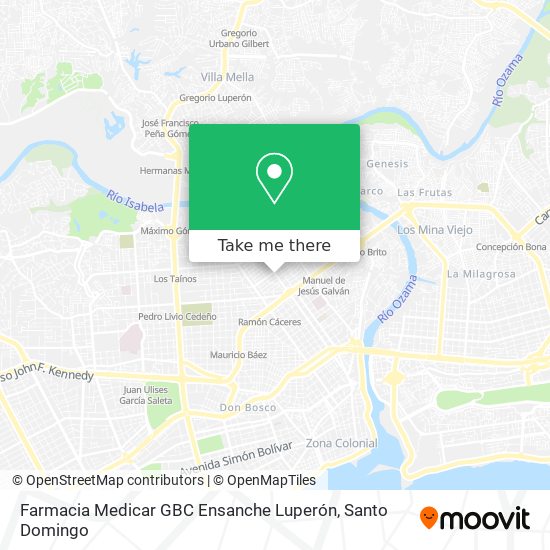Farmacia Medicar GBC Ensanche Luperón map