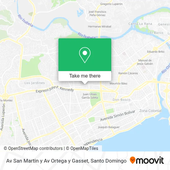 Mapa de Av San Martin y Av Ortega y Gasset