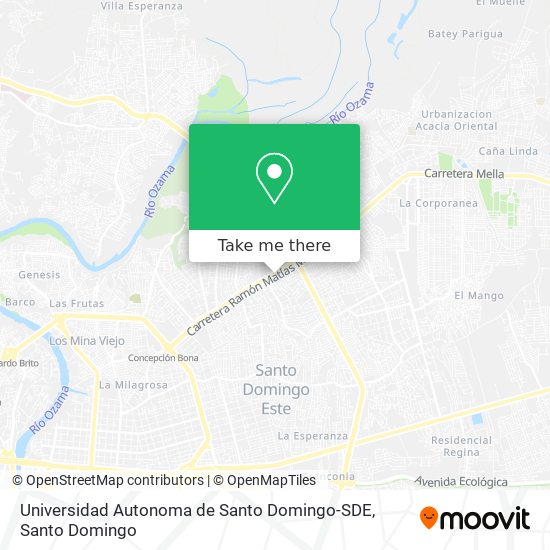 Universidad Autonoma de Santo Domingo-SDE map