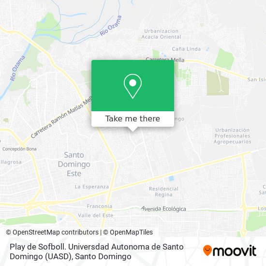 Play de Sofboll. Universdad Autonoma de Santo Domingo (UASD) map