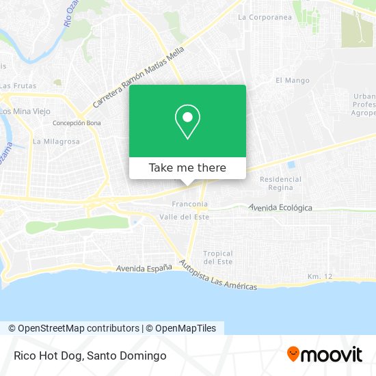 Rico Hot Dog map