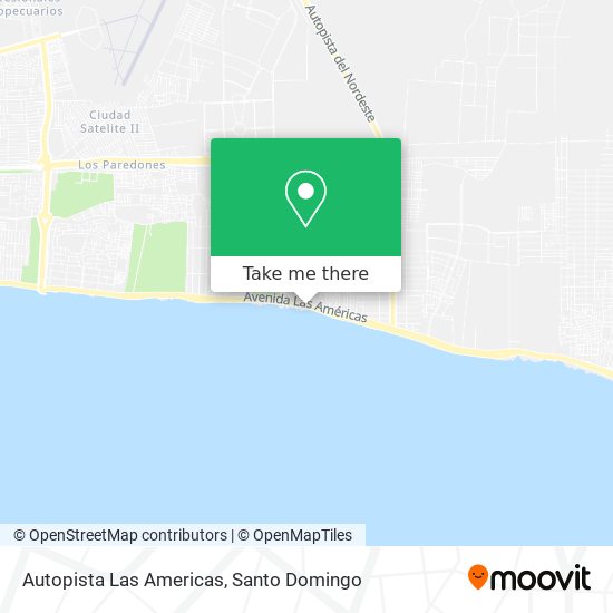 Autopista Las Americas map