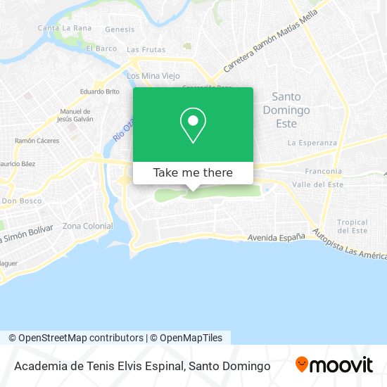 Academia de Tenis Elvis Espinal map
