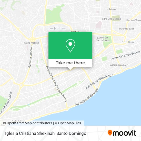 Iglesia Cristiana Shekinah map