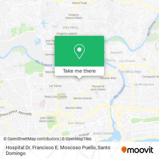 Mapa de Hospital Dr. Francisco E. Moscoso Puello