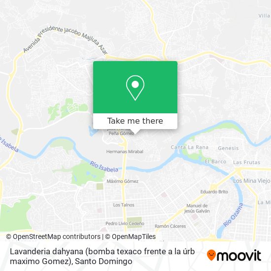 Lavanderia dahyana (bomba texaco frente a la úrb maximo Gomez) map