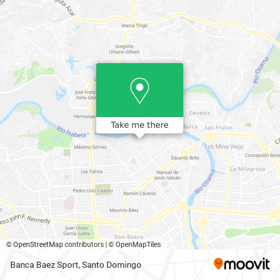 Banca Baez Sport map