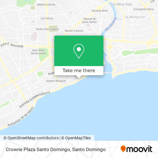 Crowne Plaza Santo Domingo map