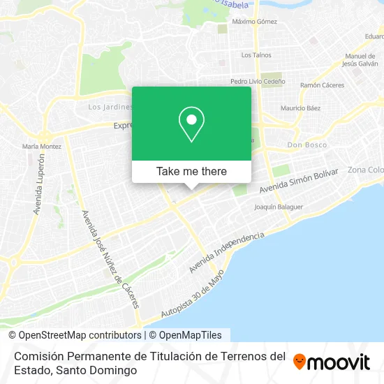 Mapa de Comisión Permanente de Titulación de Terrenos del Estado